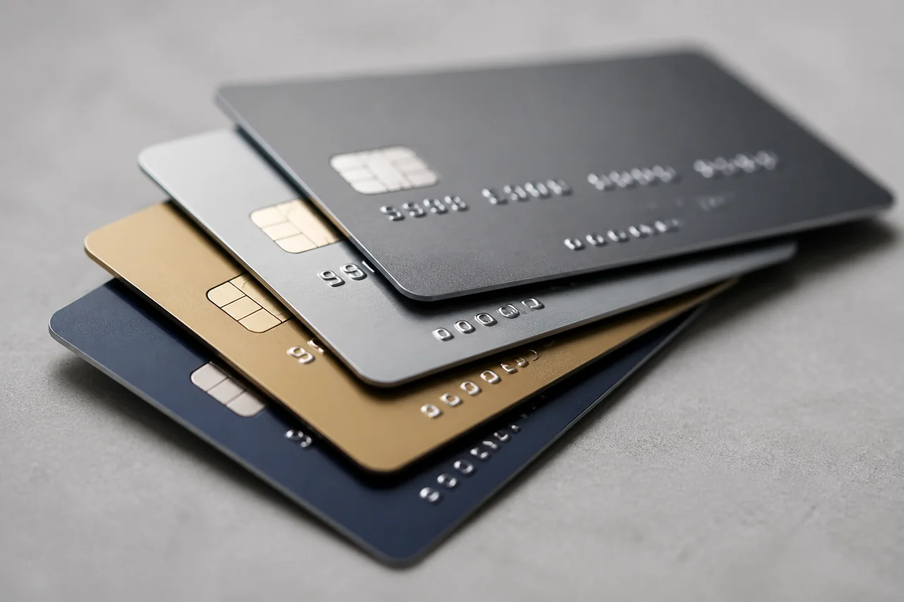 Une pile de cartes de crédit