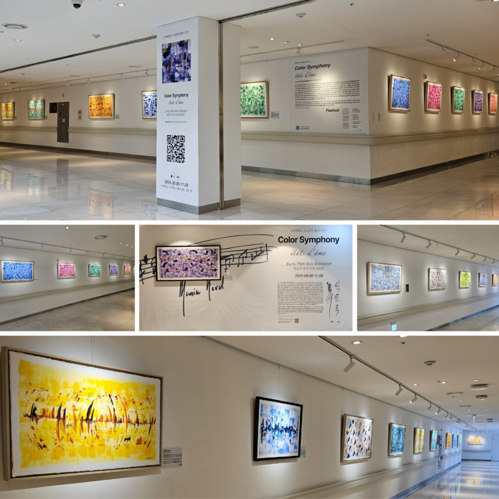 Vue de l'exposition à Séoul
