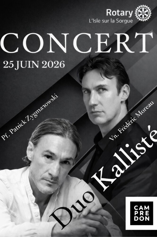Affiche du concert du Duo Kallisté du 25 juin
